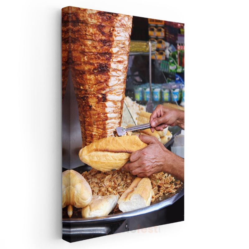 Döner Kebap - Geleneksel Et Lezzeti Kanvas Tablo