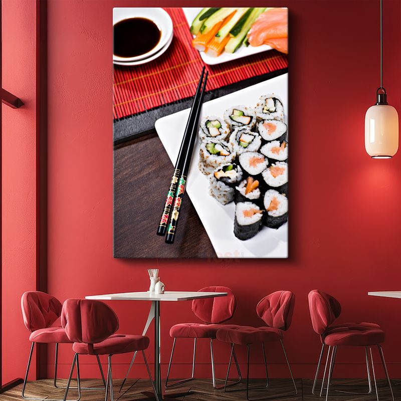 Sushi Tabağı - Japon Mutfağının İnceliği Kanvas Tablo