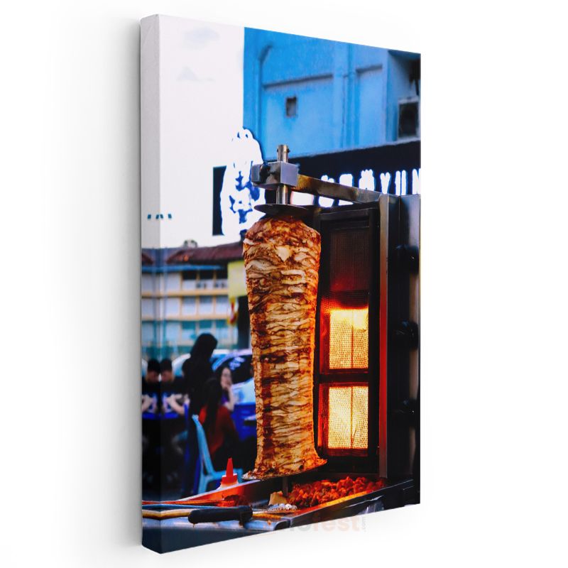 Döner Kebap - Geleneksel Pişirme Tekniği Kanvas Tablo
