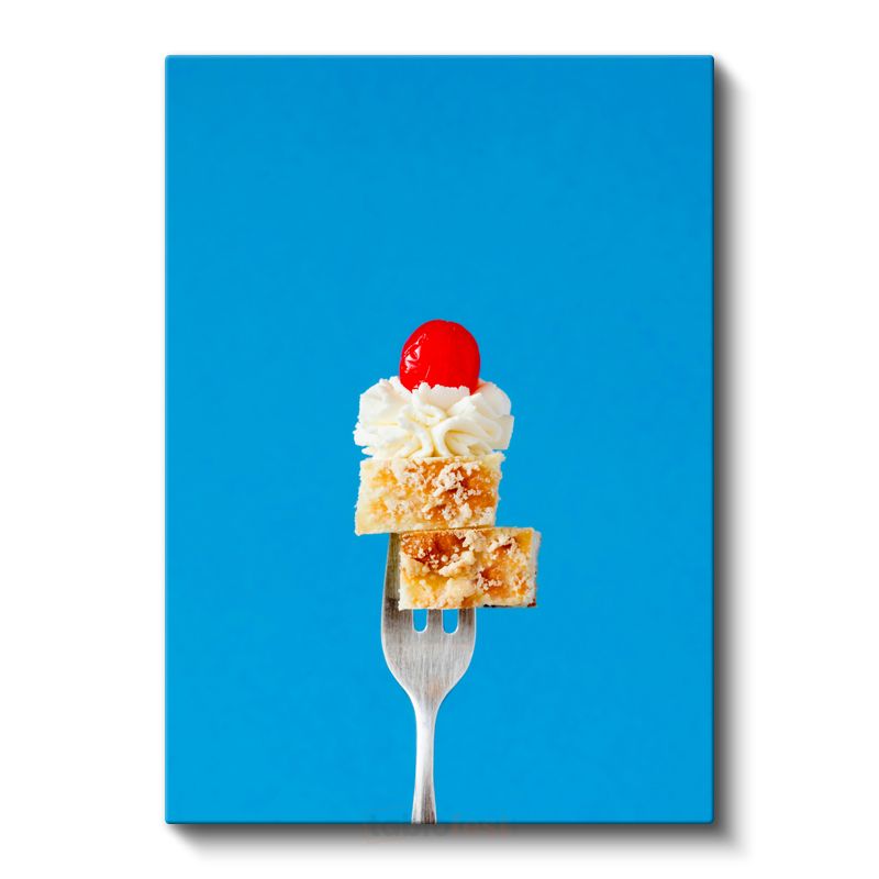 Pasta Keyfi - Kremali Tatlı Sunumu Kanvas Tablo