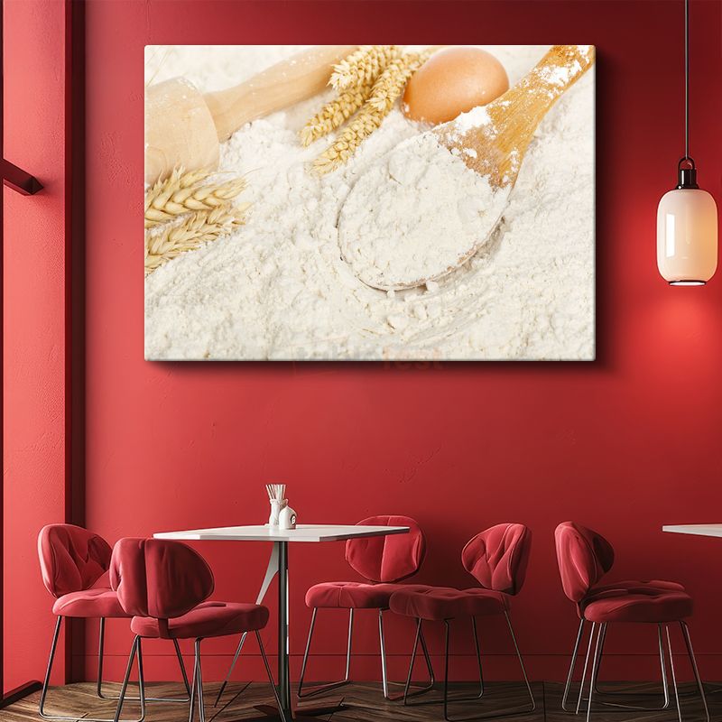 Un ve Buğday - Ekmek Yapımının Temeli Kanvas Tablo