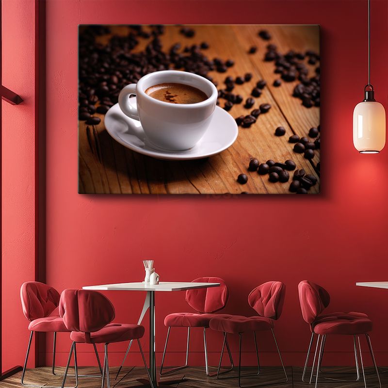 Aromatik Espresso - Kahve Çekirdekleri Kanvas Tablo
