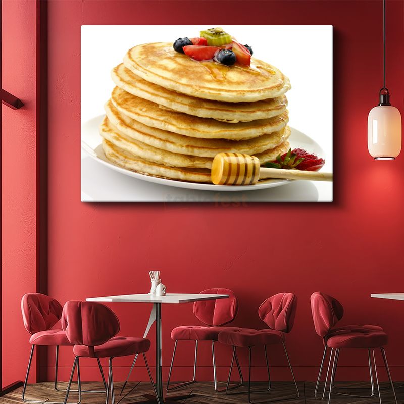 Pancake Kulesi - Taze Meyveli Kanvas Tablo