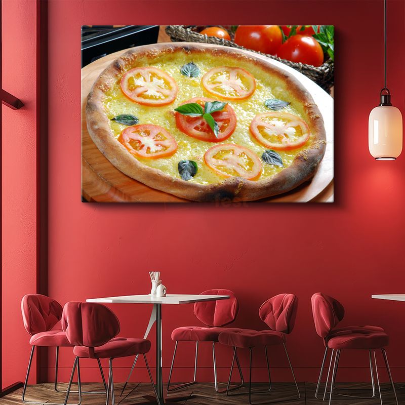Margherita Pizza - İtalyan Lezzeti Kanvas Tablo