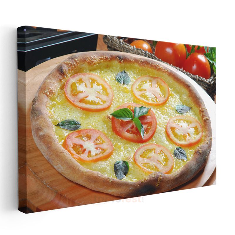 Margherita Pizza - İtalyan Lezzeti Kanvas Tablo