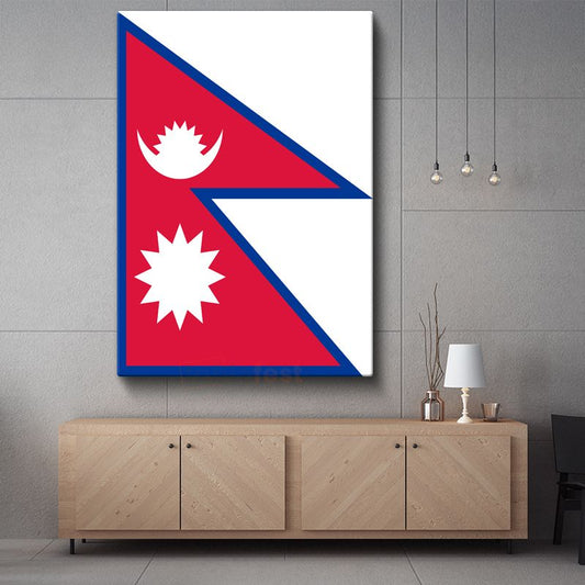 Nepal Bayrağı - Kanvas Tablo