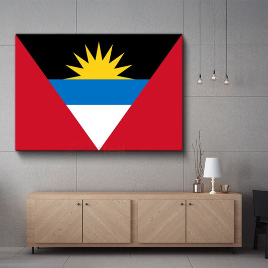 Antigua ve Barbuda Bayrağı - Kanvas Tablo
