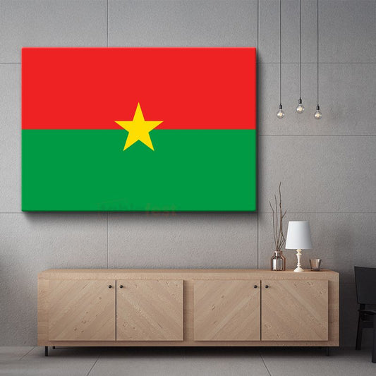 Burkina Faso Bayrağı - Kanvas Tablo