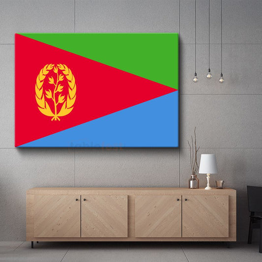 Eritre Bayrağı - Kanvas Tablo