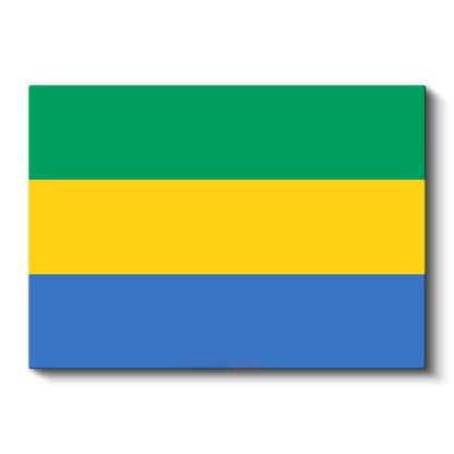 Gabon Bayrağı - Kanvas Tablo