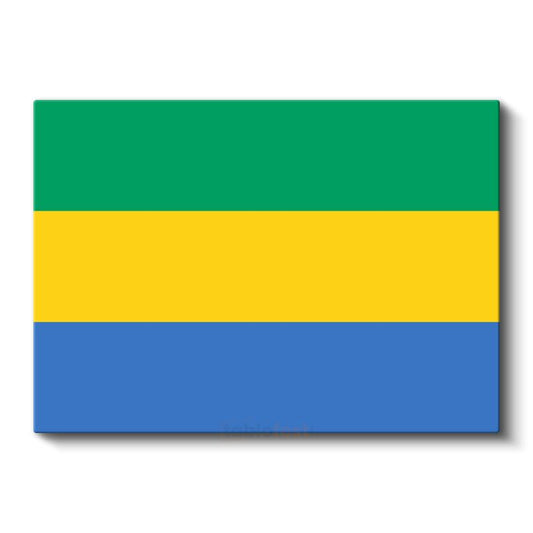 Gabon Bayrağı - Kanvas Tablo