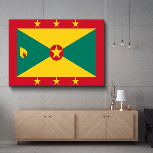 Grenada Bayrağı - Kanvas Tablo