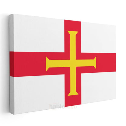 Guernsey Bayrağı - Kanvas Tablo