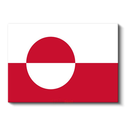 Grönland Bayrağı - Kanvas Tablo