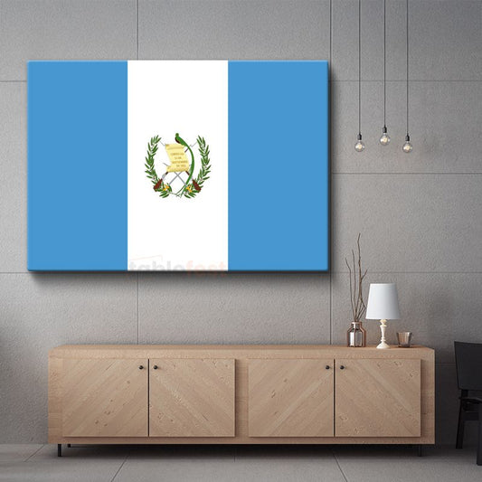 Guatemala Bayrağı - Kanvas Tablo