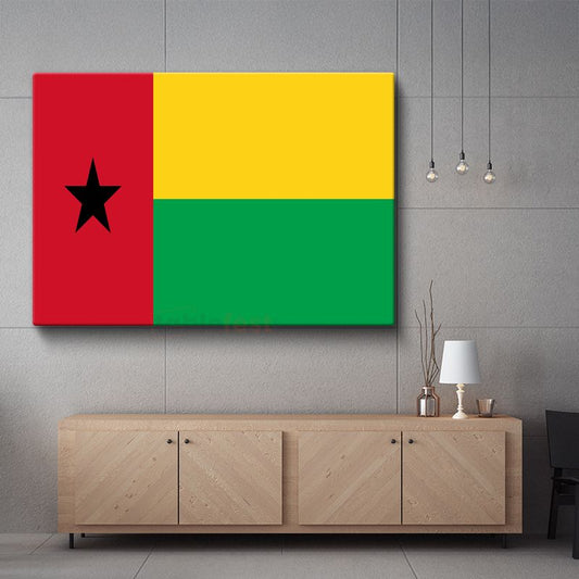 Gine-Bissau Bayrağı - Kanvas Tablo