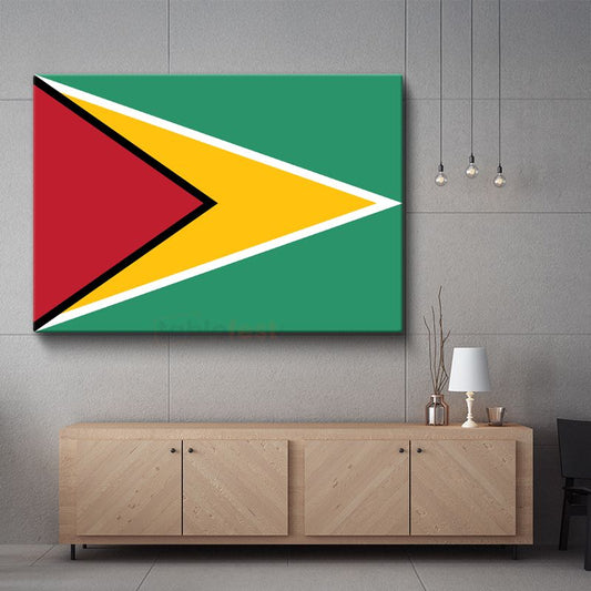 Guyana Bayrağı - Kanvas Tablo