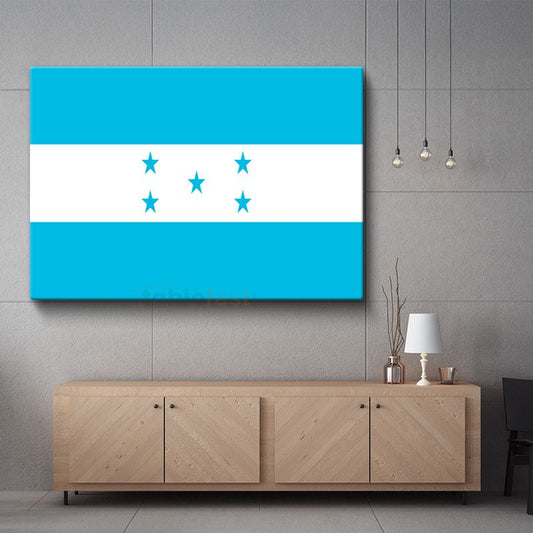 Honduras Bayrağı - Kanvas Tablo