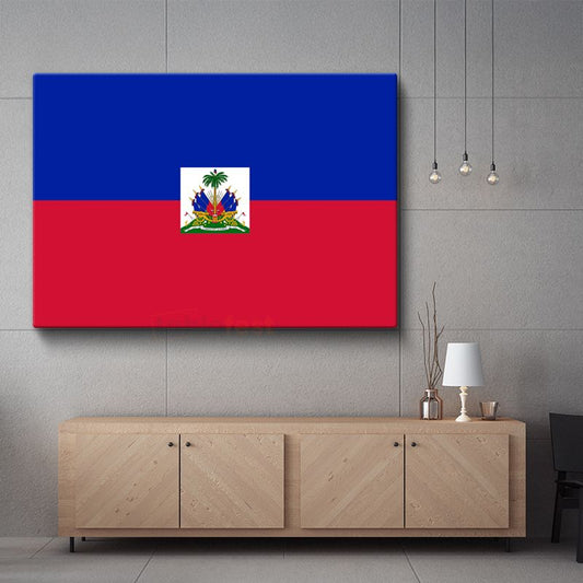Haiti Bayrağı - Kanvas Tablo