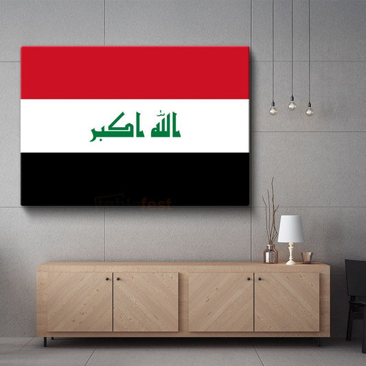 Irak Bayrağı - Kanvas Tablo
