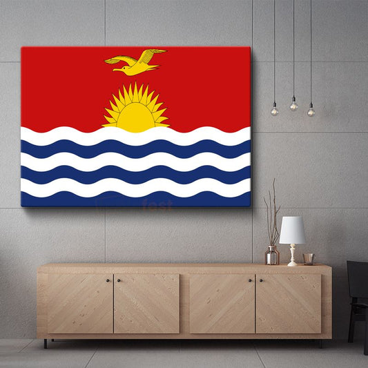 Kiribati Bayrağı - Kanvas Tablo