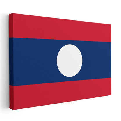 Laos Bayrağı - Kanvas Tablo