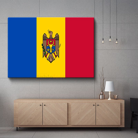 Moldova Bayrağı - Kanvas Tablo