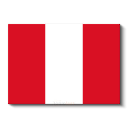 Peru Bayrağı - Kanvas Tablo