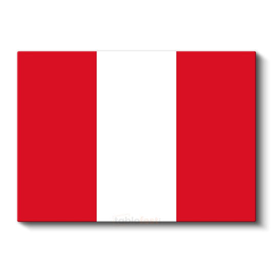 Peru Bayrağı - Kanvas Tablo