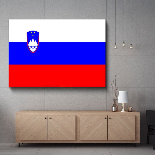 Slovenya Bayrağı - Kanvas Tablo