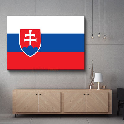 Slovakya Bayrağı - Kanvas Tablo