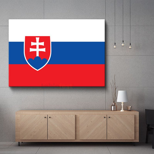 Slovakya Bayrağı - Kanvas Tablo