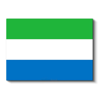Sierra Leone Bayrağı - Kanvas Tablo
