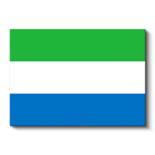 Sierra Leone Bayrağı - Kanvas Tablo