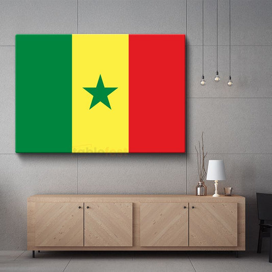 Senegal Bayrağı - Kanvas Tablo
