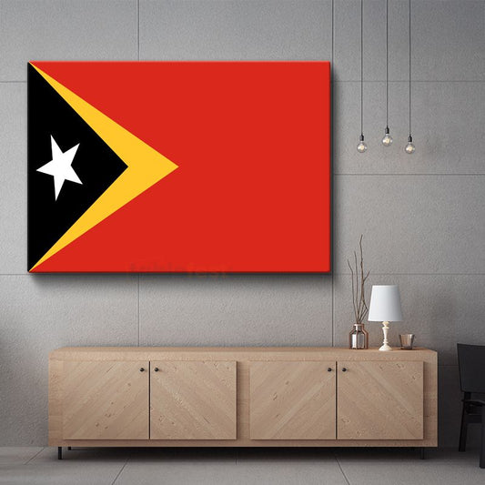 Doğu Timor Bayrağı - Kanvas Tablo