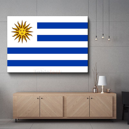 Uruguay Bayrağı - Kanvas Tablo