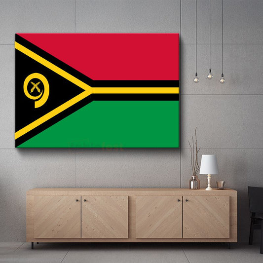 Vanuatu Bayrağı - Kanvas Tablo