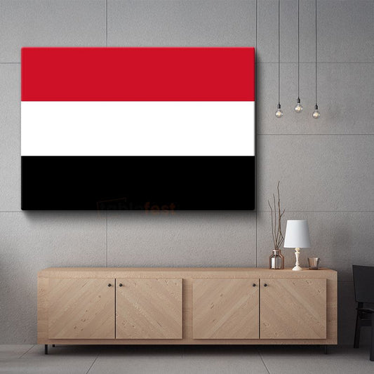 Yemen Bayrağı - Kanvas Tablo