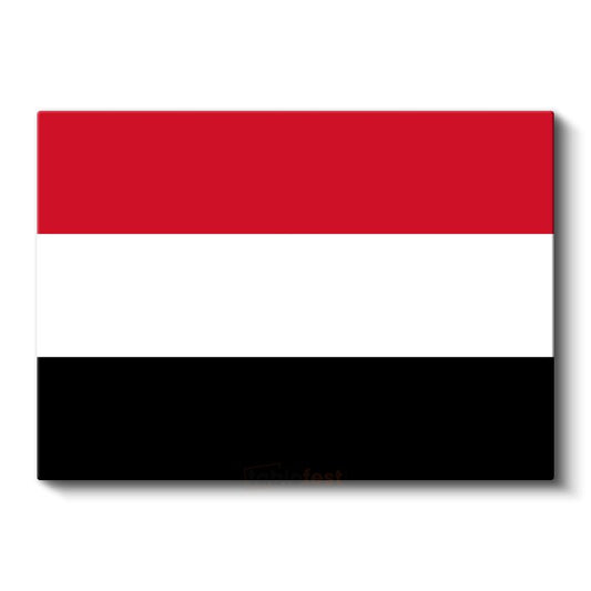 Yemen Bayrağı - Kanvas Tablo