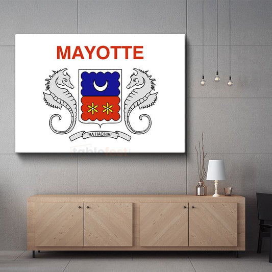 Mayotte Bayrağı - Kanvas Tablo