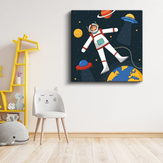 Uzay Yolculuğu - Gezegenlerin Arasında Astronot Kanvas Tablo
