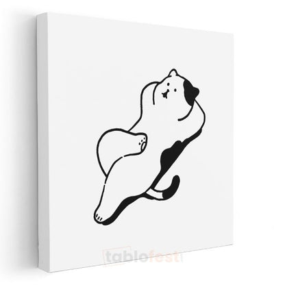 Tembel Kedi - Huzurlu Anlar Kanvas Tablo