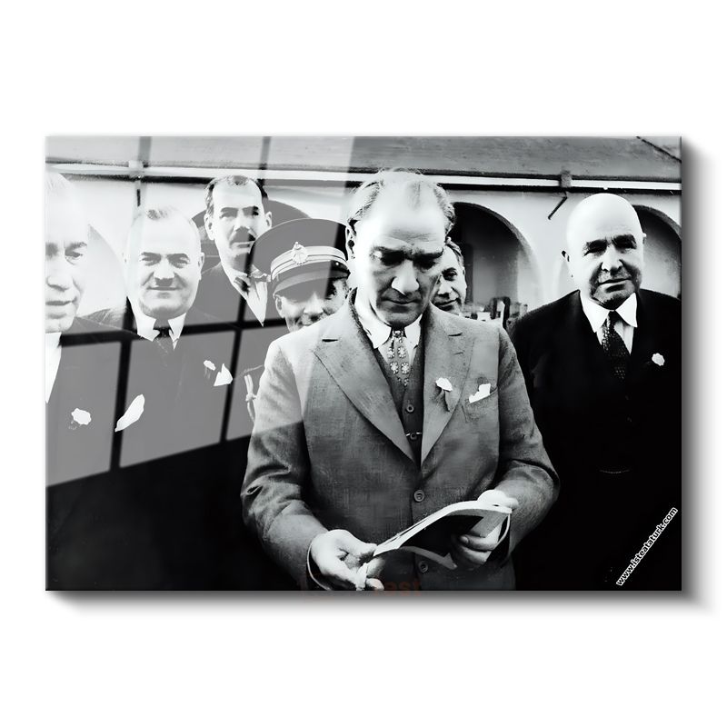 Devlet Adamları - Tarihi Belge Anı Cam Tablo