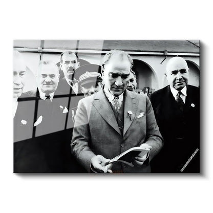 Devlet Adamları - Tarihi Belge Anı Cam Tablo