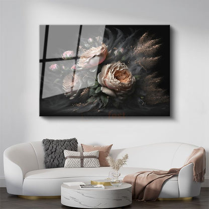 Plumeria Çiçekleri - Tropik Zarafet Cam Tablo