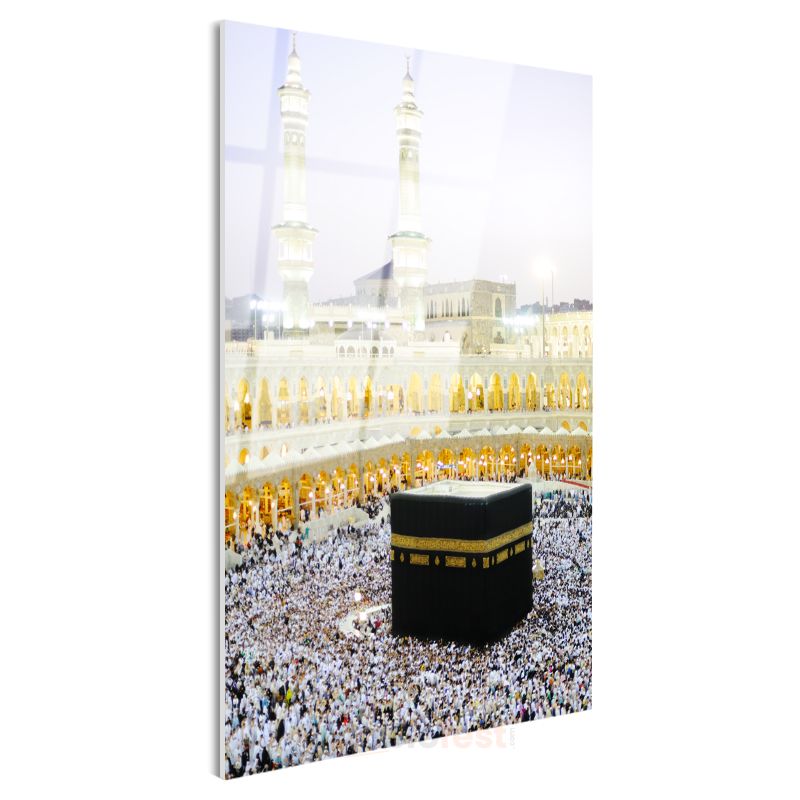 Kabe-i Şerif - İslam'ın Kutsal Mabedi Cam Tablo