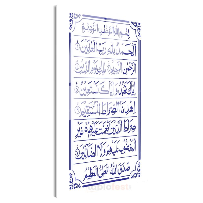 Fatiha Suresi - Kuran'ın Anahtarı Cam Tablo