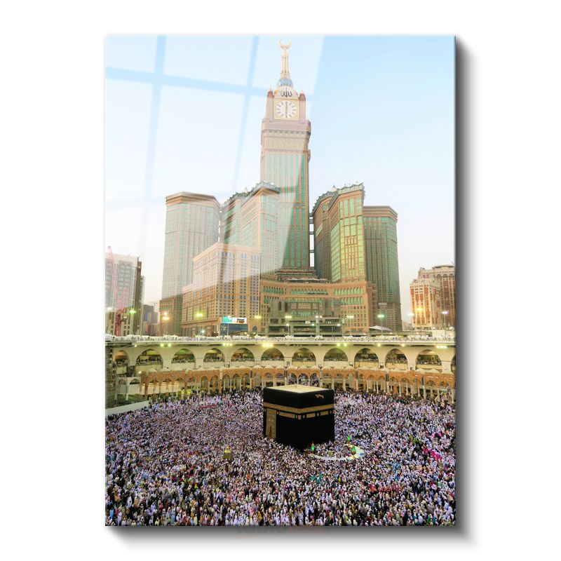 Kabe ve Tavaf - Hac İbadetinin Kutsallığı Cam Tablo