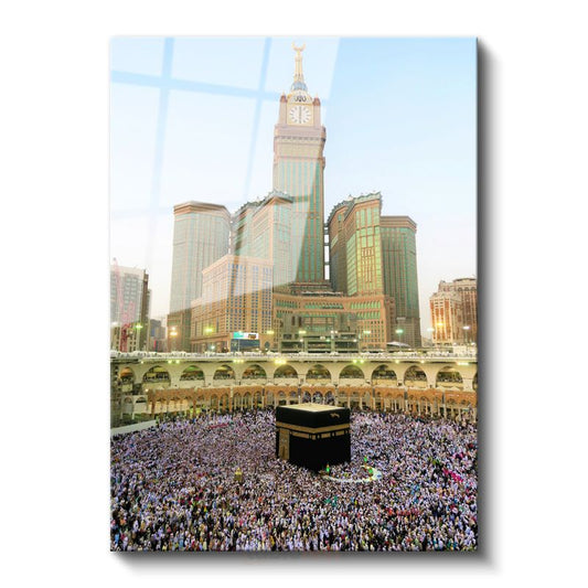 Kabe ve Tavaf - Hac İbadetinin Kutsallığı Cam Tablo